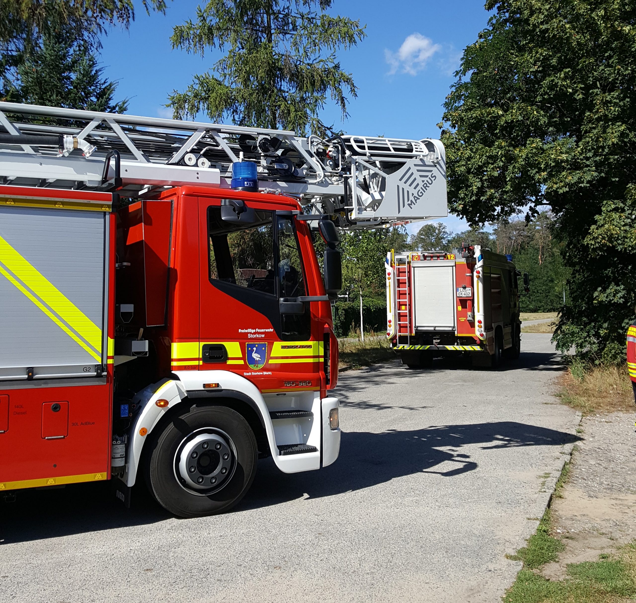 Drehleiter der Feuerwehr Storkow
